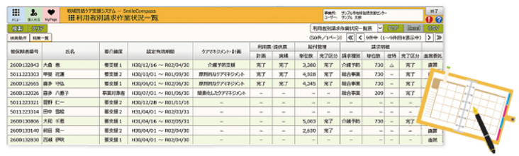 ケアプラン作成作業の進捗状況の確認・「作業モレ」を防止